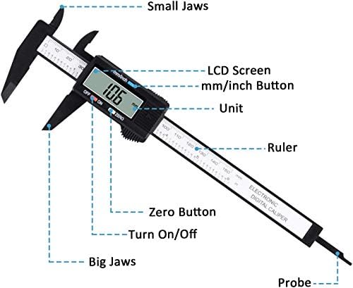 Dijital Kumpas Sürmeli Mikrometre Elektronik Cetvel Ölçer Ölçer ölçme aracı Karbon Fiber Kumpas