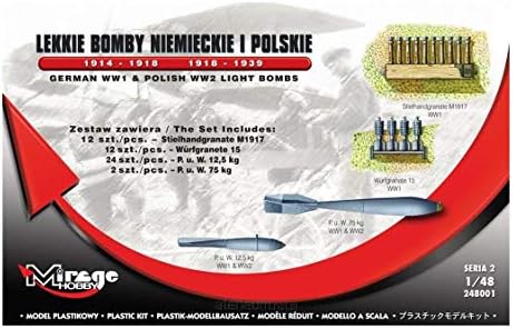 Mirage Hobi Alman birinci dünya savaşı / Polonya ikinci dünya savaşı ışık bombaları model seti
