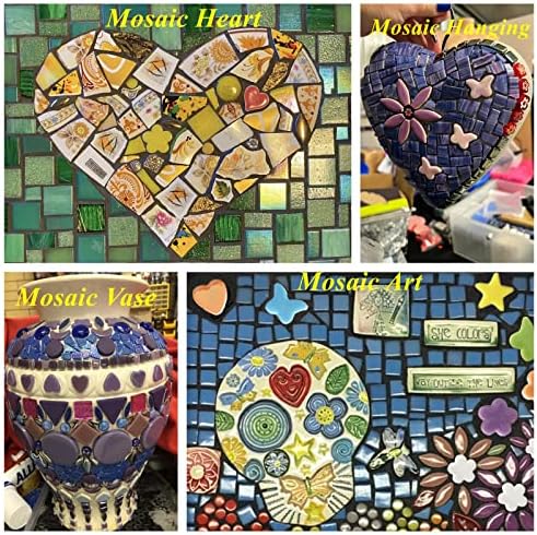 Wq Warmqing Gökkuşağı Mozaik Fayans El Sanatları için Toplu, 220g Seti Yanardöner Yıldız Mozaik Cam Parçaları, mozaik Kitleri Öğrenci