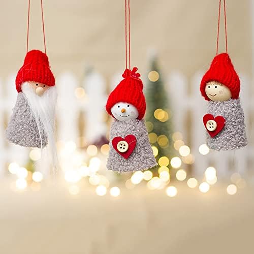 Noel süslemeleri ahşap bebek kolye Mini bebek kolye ayna Garland Strand