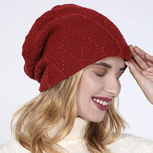 Bayan Modelleri Kış Sıcak İğne Örgü Kap Yün Kayak Kap güneş şapkası örgü seti şapka Düz Renk ızgara Tarzı Şapka