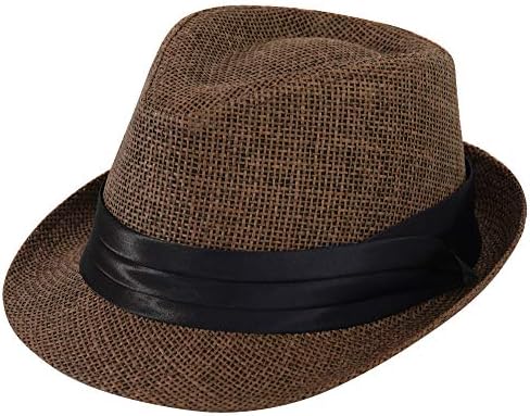 Sadelik Fedora Erkekler Kadınlar için Unisex erkek kadın Klasik Manhattan Yapılandırılmış Gangster Fötr Fedora Şapka