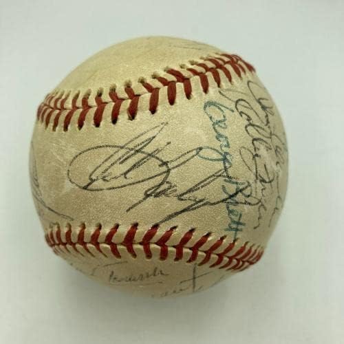 1976 All Star Oyun Takımı, Thurman Munson JSA COA İmzalı Beyzbol Topları ile Beyzbol İmzaladı