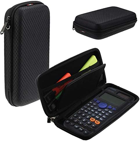 Navitech Siyah Grafik Hesap Makinesi Sert Çanta/Kapaklı çanta Casio FX-85GTPLUS-SB-UH ile uyumlu