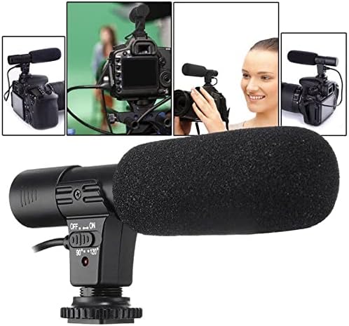 MOUDOAUER Siyah Stereo Mikrofonlar Mikrofon Nikon D7000 D300s D5100 D5300 D3300 D3200 Aksesuarı