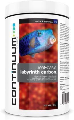 Continuum Aquatics Resif Bazlı Labirent Karbon-Deniz Tuzlu Su ve Tatlı Su Akvaryumları için Kömür Bazlı Karbon Filtre Ortamı