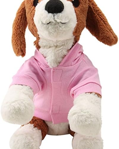 Köpek Giysileri, Neartime Pet Kıyafet Taç Desen Doggy Sevimli Coat Kapşonlu Pamuk Gömlek (XS, Pembe)