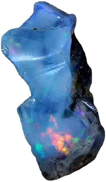 Krishna Hai 12.50 Cts Ultra Yangın Siyah Etiyopya Opal Kaba Taş, Doğal Opal Kaya Kristalleri Taş, Takı Yapma Malzemeleri, Çakra şifa