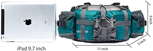 VİSCNE Açık Fanny Paketi Yürüyüş Balıkçılık Bel çantası 2 Su Şişesi Tutucu Bel Paketi