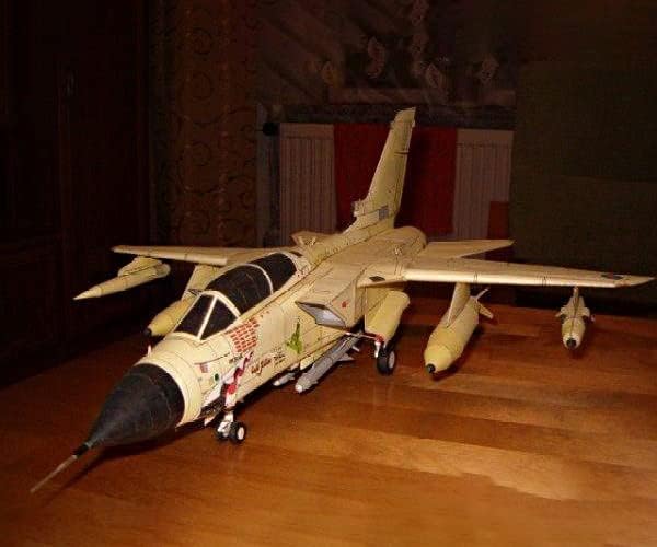 MOOKEENONE 1: 50 Panavia Halinski Kasırga GR.1 Fighter Kağıt Modeli Simülasyon Uçak Modeli Havacılık Model Uçak Kitleri Toplama ve