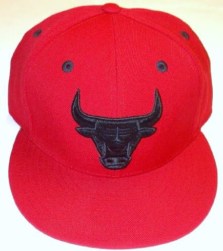 adidas Chicago Bulls Düz Kenarlı Gömme Şapka-Beden 7-TU34K Kırmızı