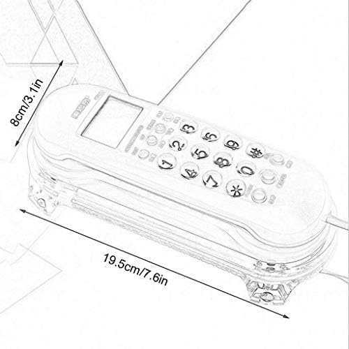 Qdıd Antika Telefon Kablolu Telefon Retro Duvara Monte Oturma Odası Koridor Başucu Telefonu, duvar Masa Çift Kullanımlı 19. 5cm8cm(lw)