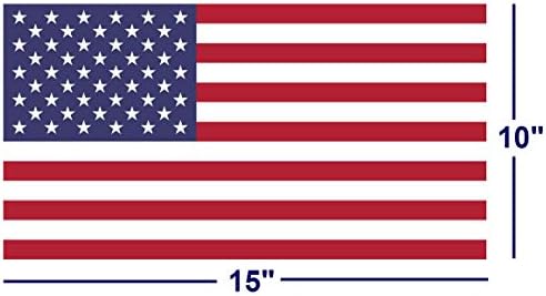 SecurePro Ürünleri 1 Takım Ekstra Büyük 10 x 15 Dikdörtgen Amerika Birleşik Devletleri Amerikan Bayrağı süslü çıkartmalar-1 İleri Bayrak