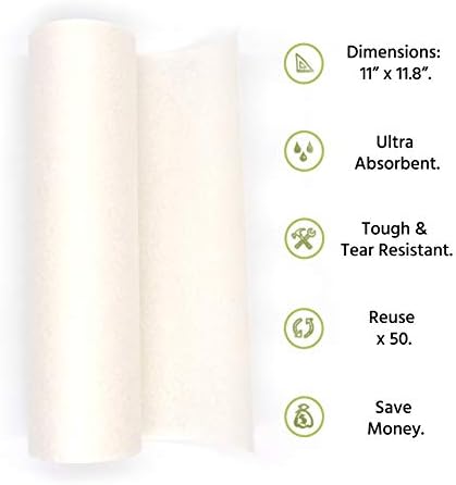 Kilerinizi Büyütün'den Bambu Kağıt Havlular 4'lü Paket - Çevre Dostu, Makinede Yıkanabilir ve Çok Amaçlı Yeniden Kullanılabilir-İKİ