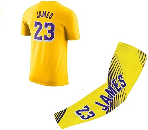 James 23 çocuk basketbolu Forması T-Shirt Gençlik Boyutları Kol Kollu Set