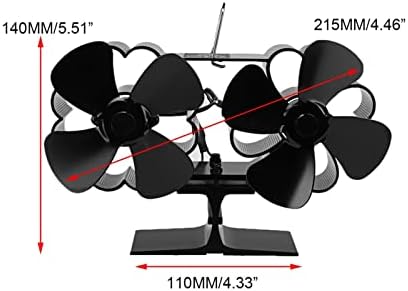 XFADR SRLİWHİTE siyah şömine Fan 8 ısı Powered soba Fan günlük ahşap brülör çevre dostu sessiz Fan ev ısı dağılımı (renk: altın)