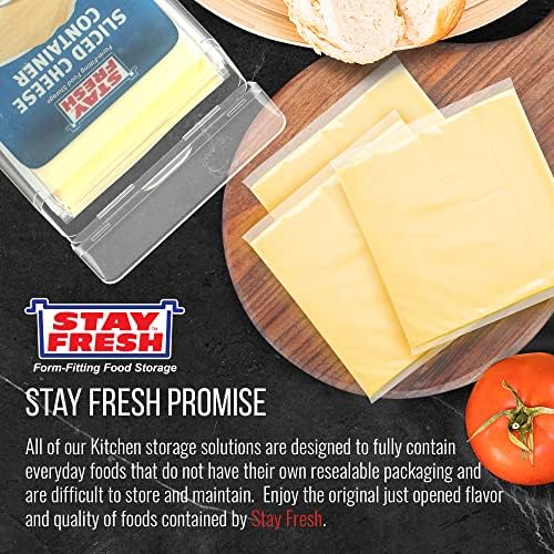 Amerikan Peynir Dilimi Saklama Kabı-Bulaşık makinesinde Yıkanabilir, BPA içermeyen Taze Şeffaf Plastik Peynir Dilimi Tutucusu. Kiler,