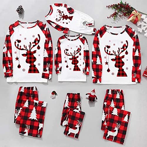 XBKPLO Noel Eşleşen aile pijamaları, Aile Kıyafetleri Seti Çiftler Kıyafetler Eşleşen Setleri Ebeveyn-çocuk kıyafeti