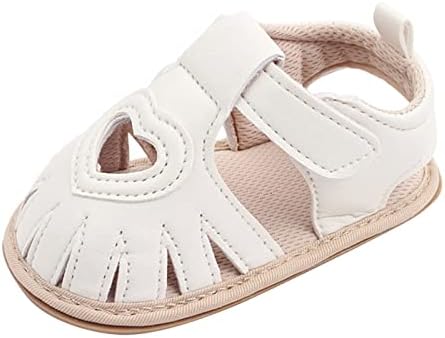 Bebek Kız Tek Ayakkabı Oymak Aşk İlk Yürüyüşe Ayakkabı Toddler Sandalet Prenses Ayakkabı Bebek Sıcak Terlik Patik (Beyaz, 6-12 Ay)