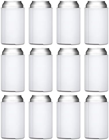 TahoeBay Mini 7.5 oz Can Soğutucular (12-Pack) Köpük Kollu Küçük Soda Kutuları ile Kişiselleştirin HTV, Süblimasyon, Serigrafi (Beyaz)