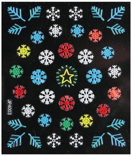 Noel Tırnak çıkartma Tırnak Güzellik Tırnak Süsleme Zarif Desen Noel Baba Kolay Kabuğu DIY Nail Art Sticker Süs Dekoratif- (Stil A,