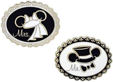Disney Parkları Mickey ve Minnie Bay ve Bayan Düğün İşlem Pin Seti - (2 Pin Dahil)