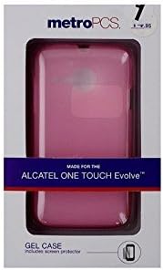 Alcatel One Touch Evolve için Metro PCS Esnek Jel Kılıf-Açık Pembe