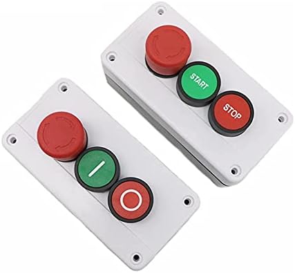 PCGV NC Acil Durdurma YOK Kırmızı Yeşil basmalı düğme anahtarı İstasyonu Start Stop Kendinden Sızdırmazlık Su Geçirmez Düğme Anahtarı