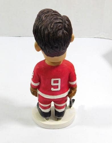 Gordie Howe İmzalı Bay Hokey Bobble Kafa Bebek Kırmızı Kanatlar 3 JSA Otomobil İmzalı NHL Figürleri