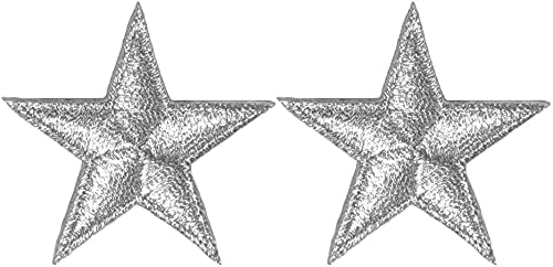 Ranger Dönüş Seti 2 Küçük Sevimli Mini Yıldız İşareti Rozeti Şekli Küçük Çıkartma Aplike İşlemeli Yamalar üzerinde Demir Dikmek-Gümüş