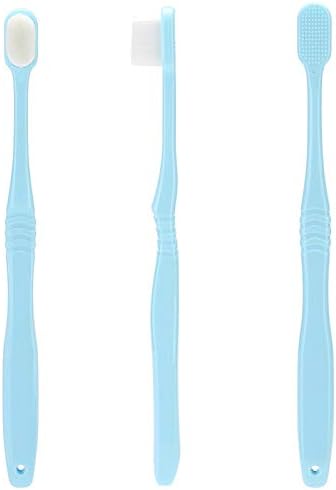 Diş fırçası Yumuşak Kıllar, Ev Taşınabilir Ultra-ince Yumuşak Kıllar Temizleme Diş Fırçası Oral Malzemeleri-Mavi