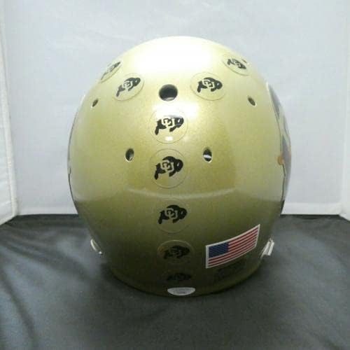Antrenör Gary Barnett, Colorado Buffaloes Game Used Helmet'i JSA COA ile İmzaladı - Kolej Oyunu Kullanıldı