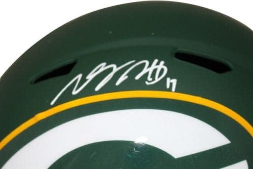 Davante Adams İmzalı Green Bay Packers AMP Çoğaltma Kaskı JSA 27650-İmzalı NFL Kaskları