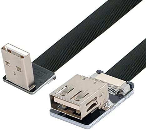 xıwaı 1m Aşağı Açılı USB 2.0 Tip-A Erkek Kadın Uzatma Veri Düz İnce FPC Kablosu FPV ve Disk ve Tarayıcı ve Yazıcı