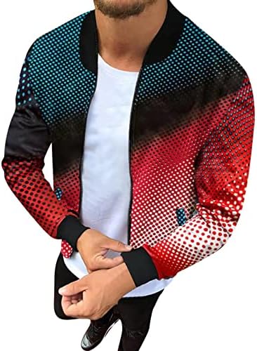 Erkek Polka Dot Ceket Hafif Bombacı Ceketler Rüzgar Geçirmez fermuarlı ceket Moda Baskı Üniversite Uçuş Rüzgarlık Dış Giyim