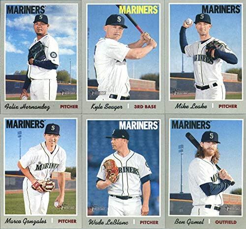 2019 Topps Miras Beyzbol Seattle Mariners Takımı 11 Kartlık Set: Felix Hernandez(2), JP Crawford (90), Jay Bruce(99), Mallex Smith(150),