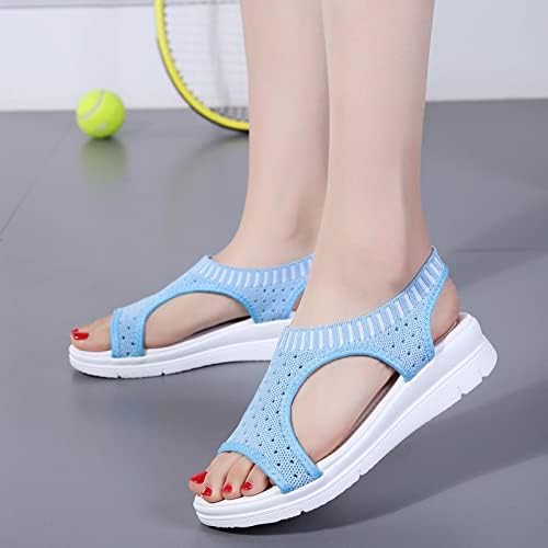 Kadınlar için yaz Sandalet rahat Hafif nefes Açık Parmaklı Plaj Sandalet Rahat Ajur Ayak Bileği Sapanlar Ayakkabı Ayakkabı