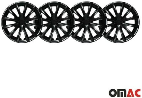 Mazda Siyah ve Siyah 4 adet için OMAC 16 inç Jant Kapağı. Jant Kapağı-Göbek Kapakları-Araba Lastiği Dış Değişimi