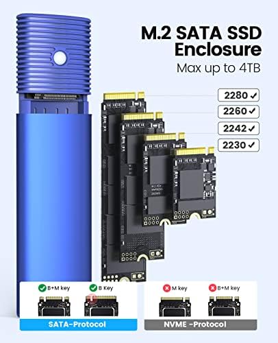 ORICO M. 2 SATA B + M / B Anahtar SSD Muhafaza USB 3.1 Tip C 5Gbps Harici Katı Hal Muhafaza Adaptörü için 2280/2260/2242/2230 M. 2