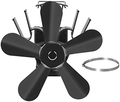 Uongfi şömine 5 ısı Powered soba Fan günlük ahşap brülör çevre dostu sessiz Fan ev verimli ısı dağılımı ısı fanı (renk: termometre