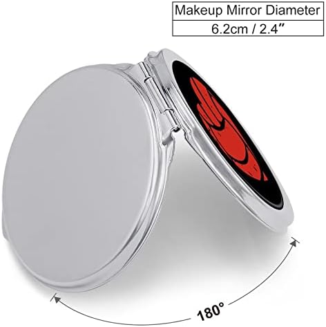 Voleybol Kalp Kompakt cep Aynası Taşınabilir Seyahat Kozmetik Ayna Katlanır Çift Taraflı 1x/2x Büyüteç