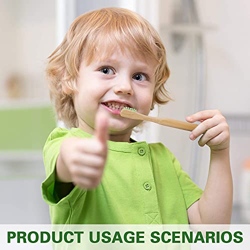 DYKL 10 Paket Yetişkin Çocuklar Bambu Diş Fırçaları / BPA İçermeyen Yumuşak Kıllar Diş Fırçaları / Doğal Çevre Dostu Biyobozunur Kömür