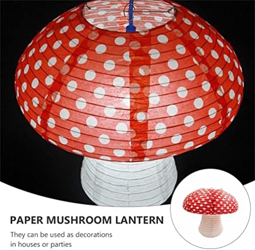 ABOOFAN 2 adet Mantar Kağıt Fener 3D Mantar Süsleme Noel Doğum Günü için Orman Orman Peri Masalı Wonderland Tema Parti Malzemeleri