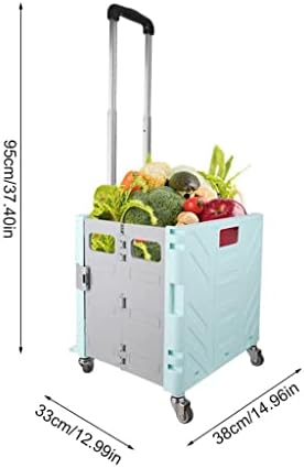 SEASD Taşınabilir alışveriş arabası Çantası Katlanabilir Tote Çanta Alışveriş Sepeti bakkal torbaları tekerlekli tekerlekli taşıyıcı