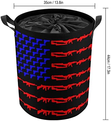 Amerikan Bayrağı Silah Bayrağı çamaşır sepeti İpli Kapatma ile çamaşır sepeti Saklama Torbaları Ev Seyahat için