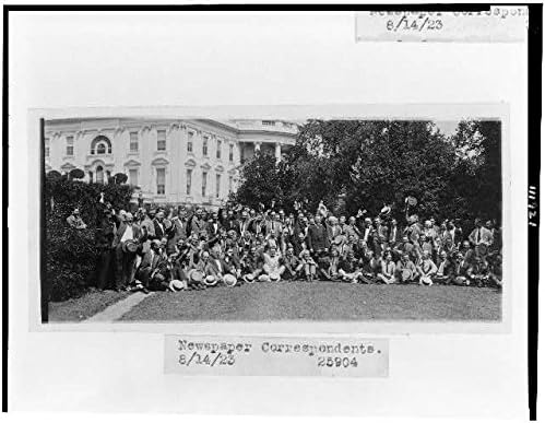 Tarihsel Bulgular Fotoğraf: Başkan Calvin Coolidge, Gazete muhabirleri, Muhabirler,Beyaz Saray, 1923