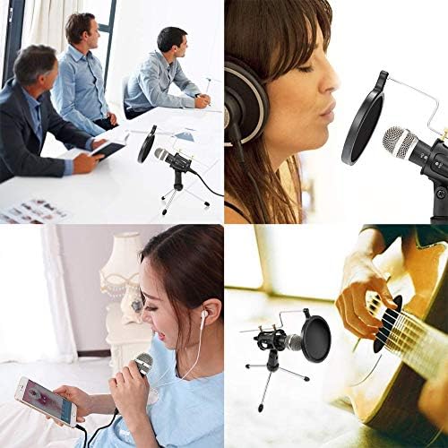 SBSNH Kayıt Kondenser Mikrofon cep telefonu mikrofon 3.5 mm Jack Bilgisayar PC için Karaoke mikrofon telefon için