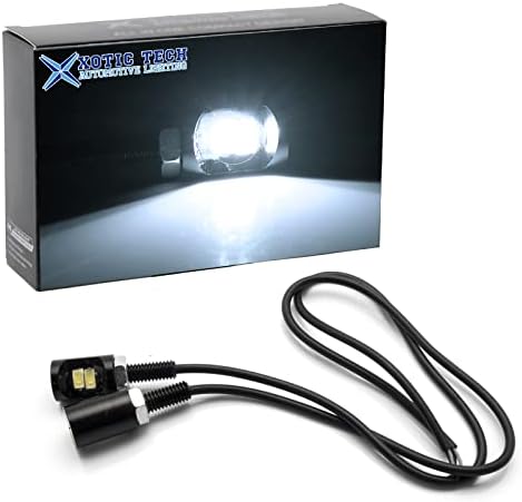 Motosiklet için Xotic Tech Bolt-On Vidalı Plaka LED Ampuller, 2-SMD Xenon Beyaz