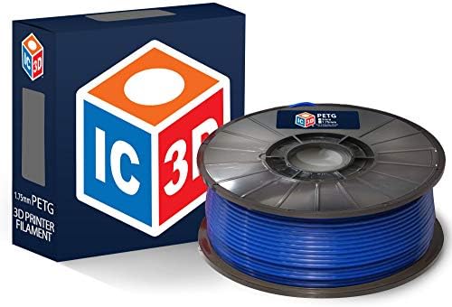 IC3D Mavi 1.75 mm PETG 3D Yazıcı Filament-1 kg Biriktirme-Boyutsal Doğruluk + / -0.05 mm-profesyonel Sınıf 3D Baskı Filament-abd'de