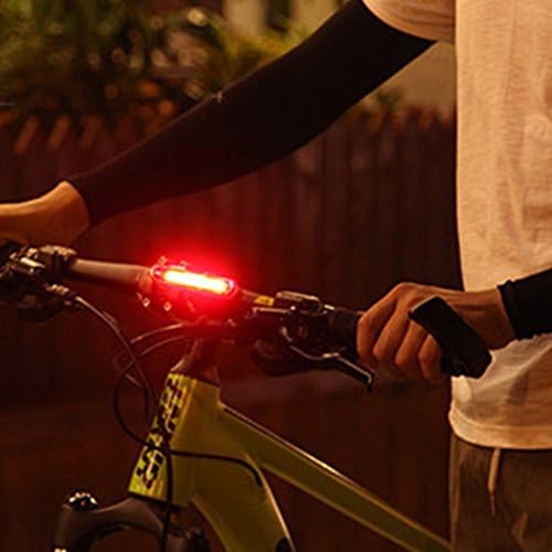 Abaodam USB şarj edilebilir arka bisiklet kuyruk led ışık emniyet arka ışık ile ışık renk değiştirme (kırmızı, mavi ve beyaz)